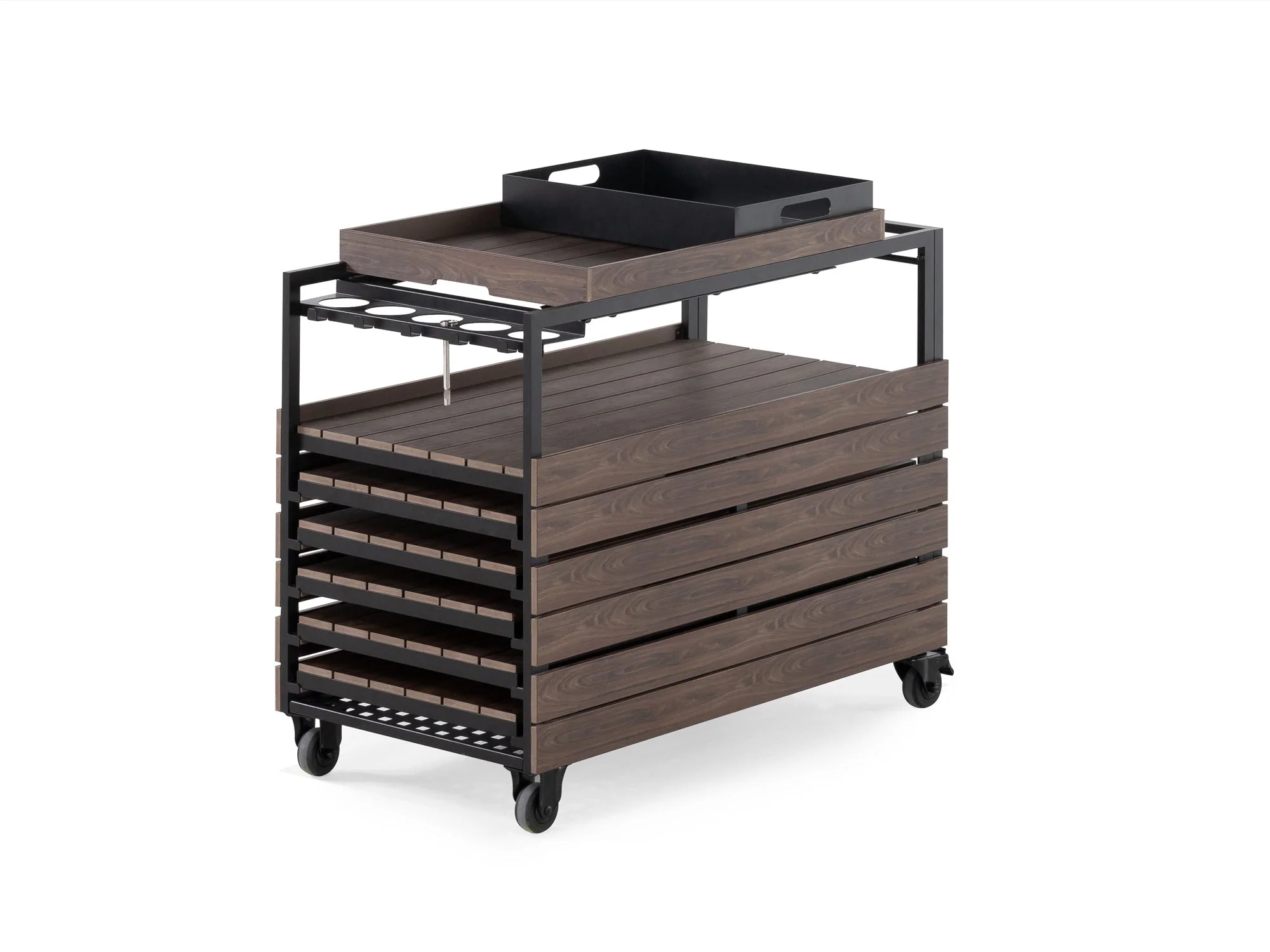Transformer Outdoor Bar Cart - Panel Storage - Image 5